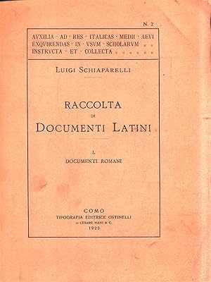 Bild des Verkufers fr Raccolta di documenti latini. Vol. I - I documenti romani zum Verkauf von Librodifaccia