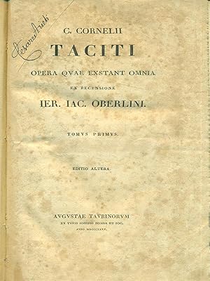 Bild des Verkufers fr C. Cornelii Taciti opera quae exstant omnia zum Verkauf von Librodifaccia