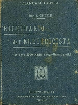 Bild des Verkufers fr Ricettario dell'elettricista zum Verkauf von Librodifaccia