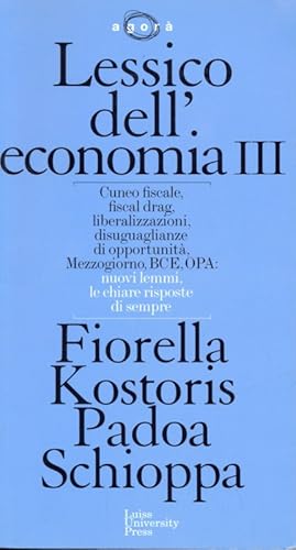 Immagine del venditore per Lessico dell'economia vol.3 venduto da Librodifaccia