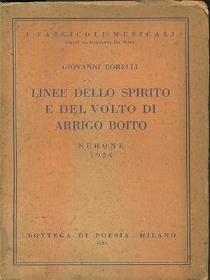 Seller image for Linee dello spirito e del volto di Arrigo Boito for sale by Librodifaccia