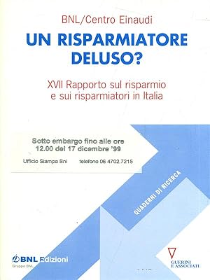 Seller image for Un risparmiatore deluso? for sale by Librodifaccia