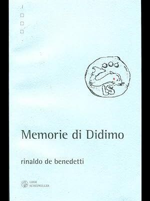 Bild des Verkufers fr Memorie di Didimo zum Verkauf von Librodifaccia