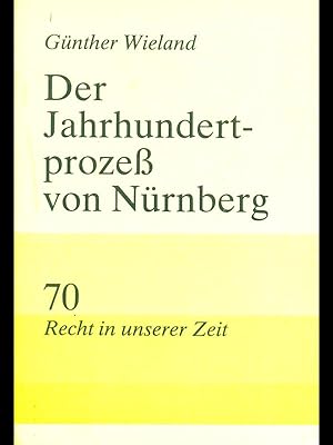 Immagine del venditore per Der Jahrhundertprozeb von Nurnberg venduto da Librodifaccia