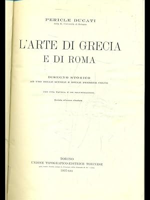 Bild des Verkufers fr L'arte di Grecia e di Roma zum Verkauf von Librodifaccia