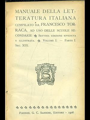 Bild des Verkufers fr Manuale della letteratura italiana 3vll. zum Verkauf von Librodifaccia