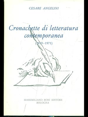 Bild des Verkufers fr Cronache di letteratura contemporanea 1919-1971 zum Verkauf von Librodifaccia