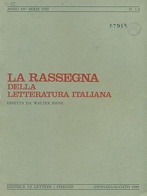 La rassegna della letteratura Italiana