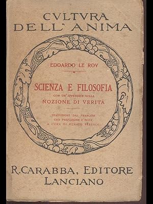 Imagen del vendedor de Scienza e filosofia a la venta por Librodifaccia