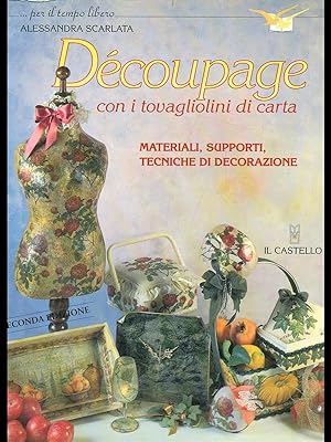 Bild des Verkufers fr Decoupage con i tovagliolini di carta zum Verkauf von Librodifaccia