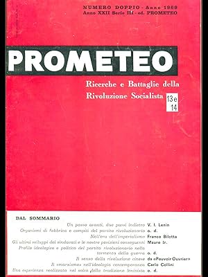 Prometeo n. 13 e 14 anno 1969 anno XXII serie III