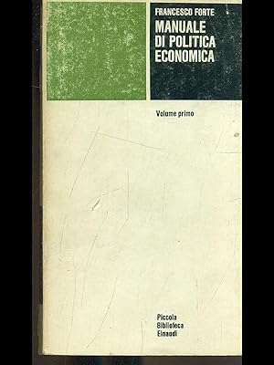 Manuale di politica economica