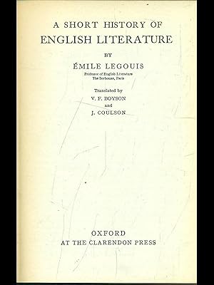 Immagine del venditore per A short history of English literature venduto da Librodifaccia