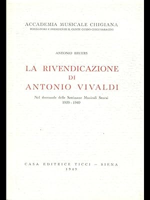 Seller image for La rivendicazione di Antonio Vivaldi for sale by Librodifaccia