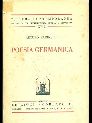 Bild des Verkufers fr Poesia germanica zum Verkauf von Librodifaccia