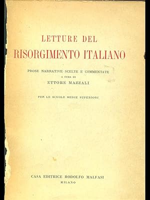 Bild des Verkufers fr Letture del Risorgimento Italiano zum Verkauf von Librodifaccia