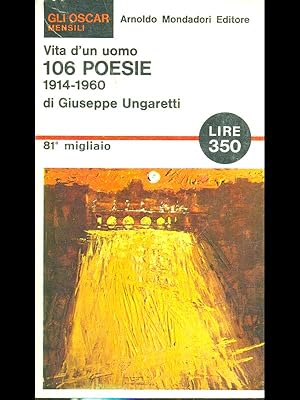 Immagine del venditore per Vita d'un uomo 106 poesie 1914-1960 venduto da Librodifaccia