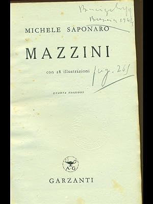 Bild des Verkufers fr Mazzini vol I zum Verkauf von Librodifaccia