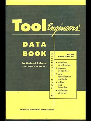Bild des Verkufers fr Tool engineers' data book zum Verkauf von Librodifaccia