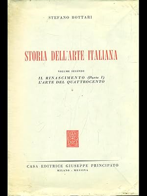 Bild des Verkufers fr Storia dell'arte italiana vol. II zum Verkauf von Librodifaccia