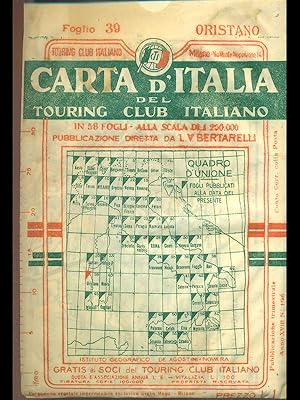Carta d'Italia del Touring Club Italiano: foglio 39 Oristano