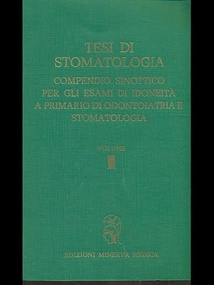 Bild des Verkufers fr Tesi di stomatologia zum Verkauf von Librodifaccia
