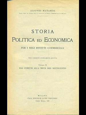 Imagen del vendedor de Storia politica ed economica vol. 2 a la venta por Librodifaccia