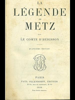 Seller image for La legende de Metz for sale by Librodifaccia