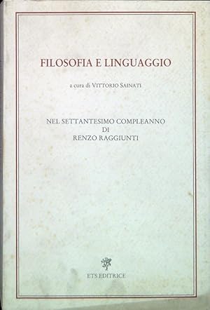 Bild des Verkufers fr Filosofia e linguaggio zum Verkauf von Librodifaccia