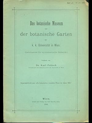 Bild des Verkufers fr Das botanische museum und der botanische garten zum Verkauf von Librodifaccia