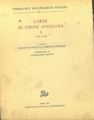 Carte di Fonte Avellana Vol.I