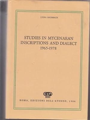 Studies in Mycenaean Inscriptions and Dialect 1965-1978.