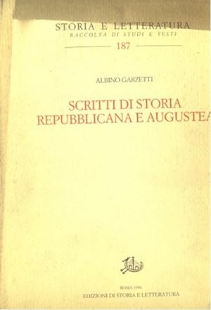 Immagine del venditore per Scritti si storia repubblicana e Augustea venduto da Librodifaccia