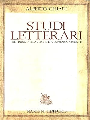 Bild des Verkufers fr Studi letterari dall'indovinello veronese a Domenico Giuliotti zum Verkauf von Librodifaccia