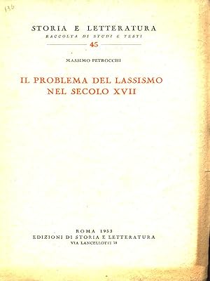 Immagine del venditore per Il problema del lassismo nel Secolo XVII venduto da Librodifaccia