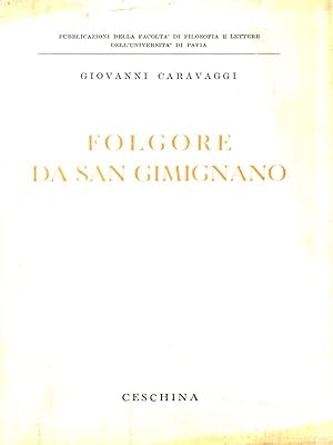 Bild des Verkufers fr Folgore da San Gimignano zum Verkauf von Librodifaccia