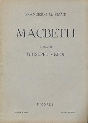 Bild des Verkufers fr Macbeth zum Verkauf von Librodifaccia