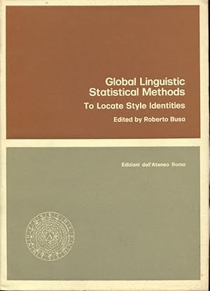 Bild des Verkufers fr Global linguistic statistical methods zum Verkauf von Librodifaccia