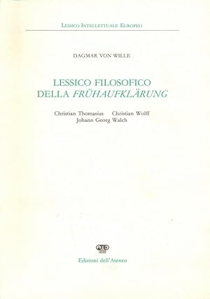 Seller image for Lessico filosofico della Fruhaufklarung for sale by Librodifaccia