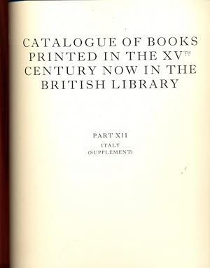 Bild des Verkufers fr Catalogue of Books printed in the XVth century now in the British library zum Verkauf von Librodifaccia
