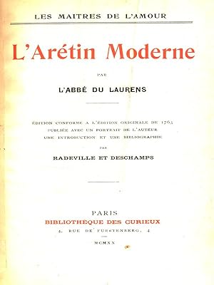 Imagen del vendedor de L'Aretin Moderne a la venta por Librodifaccia