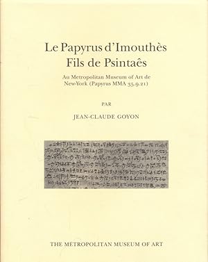 Bild des Verkufers fr Le payrus d'Imouthes fils de Psintaes zum Verkauf von Librodifaccia