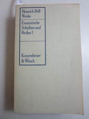 Bild des Verkäufers für Essayistische Schriften und Reden Band 1. 1952 - 1963. zum Verkauf von Berliner Lesesalon