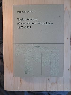 Tysk påverkan på svensk civilrättsdoktrin 1870-1914