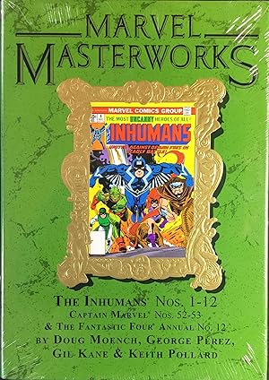 Imagen del vendedor de MARVEL MASTERWORKS Vol. 136 (Variant Gold Foil Edition) The INHUMANS Nos. 1-12, CAPTAIN MARVEL Nos. 52, 53 & FANTASTIC FOUR ANNUAL No. 12 a la venta por OUTSIDER ENTERPRISES