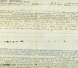 Deed of Sale of the Farm of Half Moon, in Saratoga County, New York, to Robert Powers, from Conra...