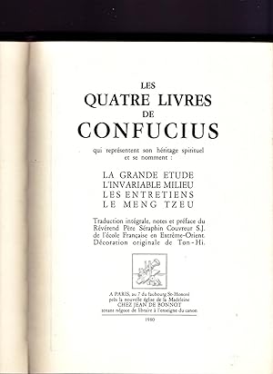 Les quatre livres de Confucius