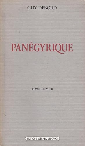 Image du vendeur pour Pangyrique Tome premier mis en vente par ShepherdsBook