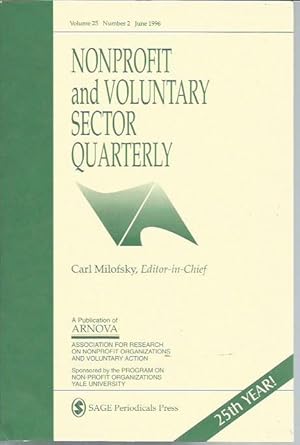 Seller image for Nonprofit and Voluntary Sector Quarterly Volume 25 Number 2 (June 1996) for sale by Bookfeathers, LLC