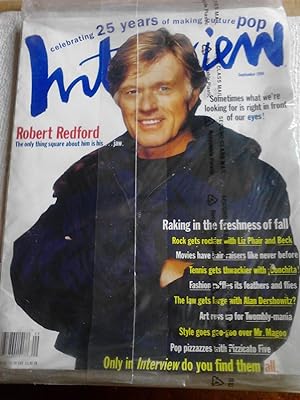 Imagen del vendedor de Interview [Magazine]; September 1994; Robert Redford on Cover [Periodical] a la venta por The Librarian's Books